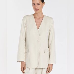 DISSH Amsterdam Sand Collarless Blazer